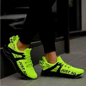 Highlight Green Womens Running Shoes Athletic Blade Non Slip Tennis Fashio…